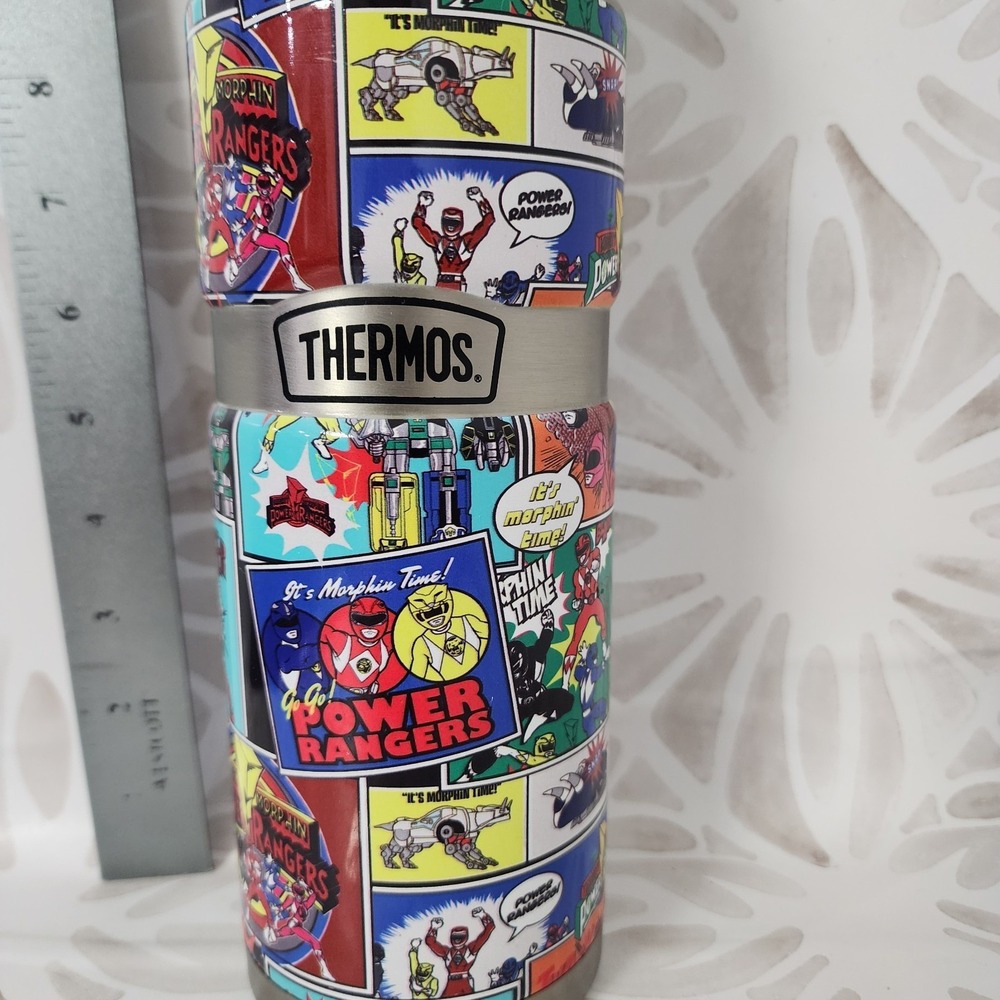 Thermos Funtainer 12oz Stainless Steel Water Bottle Mighty Morphin Power Rangers - Picture 3 of 13